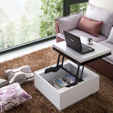 High-Gloss Lift-Top Coffee Table