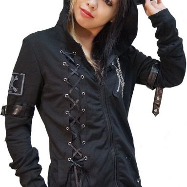 Punk Visual Cat Ear Tail Hoodies Parka Sweat