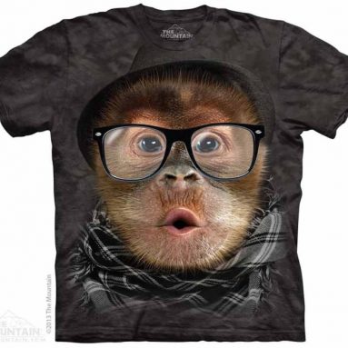 Hipster Orangutan Baby The Mountain Tee Shirt Adult
