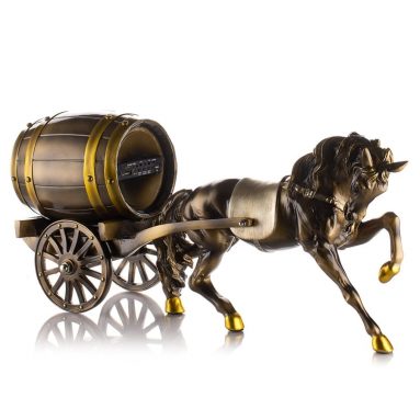 Horse Carriage Statue Rechargeable Speaker w Bluetooth & USB & miniSD & remote control