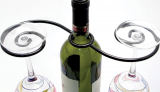 Hostess Wine Bottle Glasses Holder