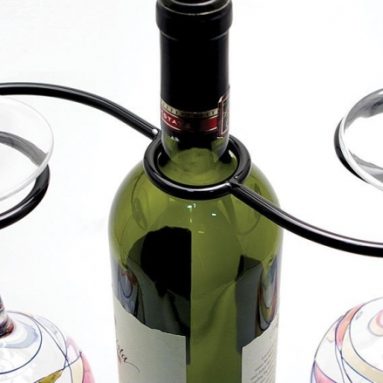Hostess Wine Bottle Glasses Holder