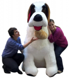 Huge Stuffed Saint Bernard 60 Inches Soft 5 Foot Big Plush Dog