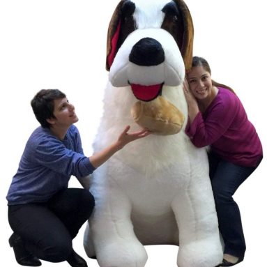 Huge Stuffed Saint Bernard 60 Inches Soft 5 Foot Big Plush Dog