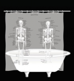 Human Skeleton Shower Curtain