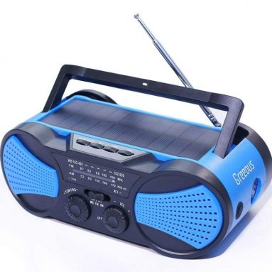 Hurricane Radio Weather Radio,Battery, Hand Crank, Solar Powered