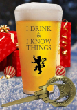 I Drink and I Know Things 17 oz Beer Glass