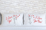 I Love You, I Love You More Embroidered Pillowcases