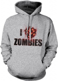 I Love Zombies Mens Horror Sweatshirt