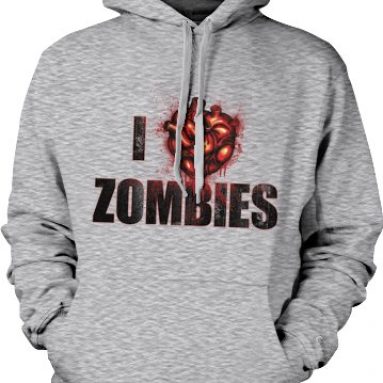 I Love Zombies Mens Horror Sweatshirt
