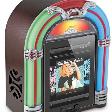 ION Jukebox Bluetooth Retro Wireless Speaker with Integrated USB Charger