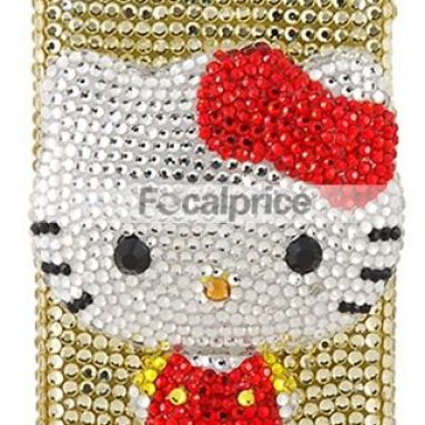 3D Kitty Design Diamond Hard Case Cover for iPhone 4G