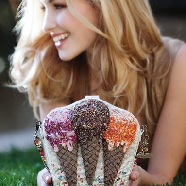 Ice Cream Cones Embellished Handbag