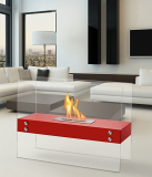 Ignis Ventless Bio Ethanol Fireplace Vitrum H Red