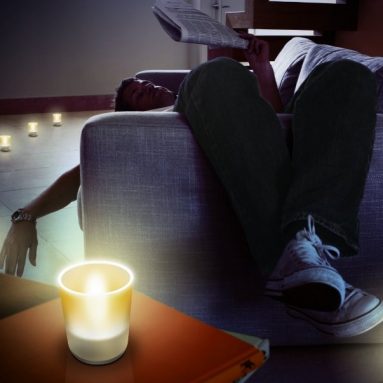 Philips LED Rechargeable Tea Lights with Charging Plate