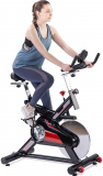 Indoor Cycling Exercise Bike Belt Drive Stationary Bicycle with LCD Monitor