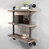 Industrial Pipe Bookcase Wall Shelf