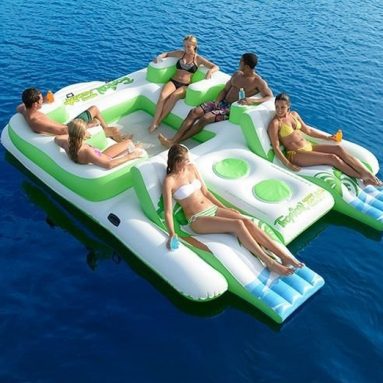 Inflatable 6 Person Pool Raft Floating Island