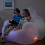 Inflatable Cloud-Soft with Motion Activated, Color Morphing LED lights Kids Novelty Chair