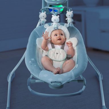 Ingenuity InLighten Cradling Swing & Rocker – Twinkle Twinkle Teddy Bear