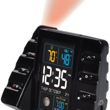Intelli-Time Projection Alarm Clock with Temperature and USB Charging