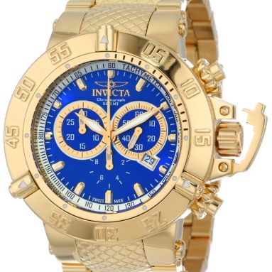 Invicta Men’s 18k Gold Ion-Plated Stainless Steel Watch