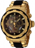 Invicta Men’s 18k Gold-Plated and Black Watch