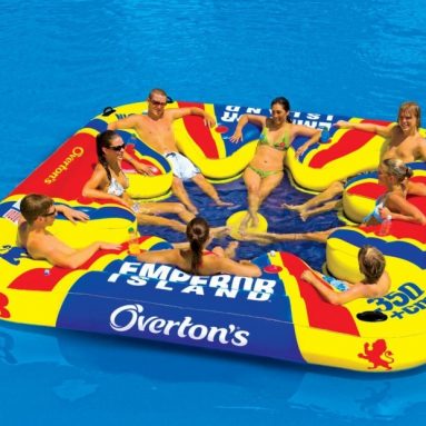 Island Party Lounge Raft River Lake Dock Inflatable