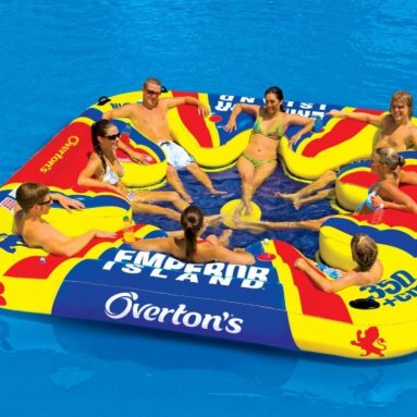 Island Party Lounge Raft River Lake Dock Inflatable