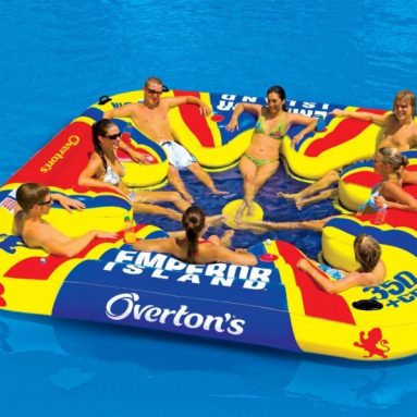 Island Party Lounge Raft River Lake Dock Inflatable