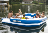 Island 8 Person Inflatable Party Raft Speaker Music System