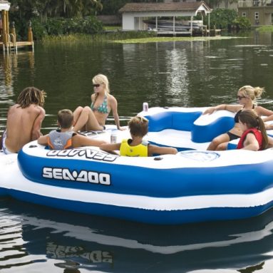 Island 8 Person Inflatable Party Raft Speaker Music System