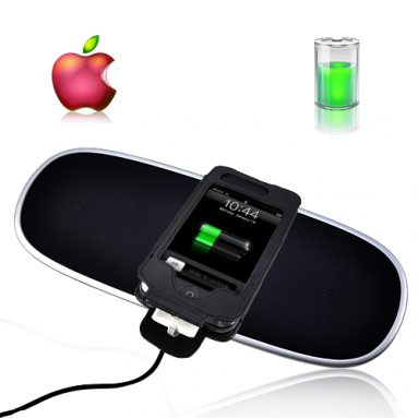 iPhone and iPod Wireless Charging Mat + Leather Case Holder