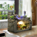 Japanese rockery fountain of micro-wind turbine