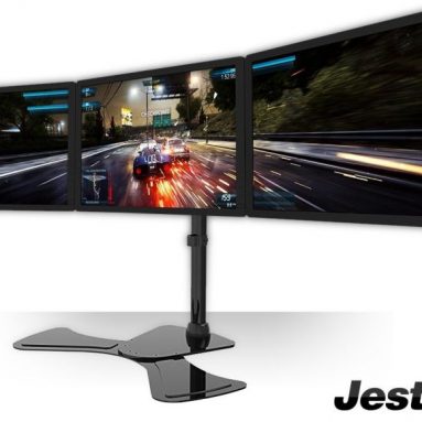 Jestik Arc Triple Monitor Stand Holds up to 27″ and 17.6 lbs per Monitor