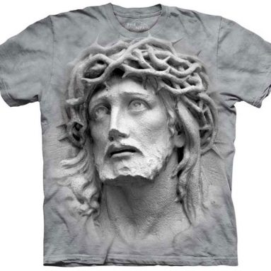 Jesus Crown of Thrones Mens Gray T-shirt