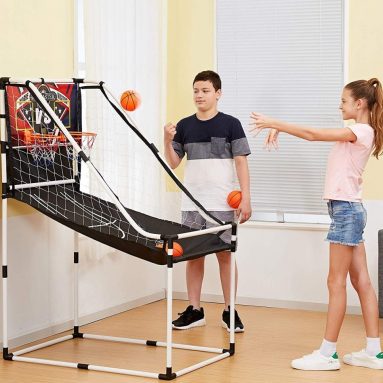 Junior Home Electronic Scoreboard Arcade Basketball Hoop Game