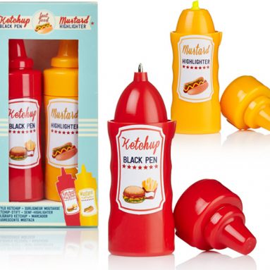 Ketchup pen and mustard highlighter