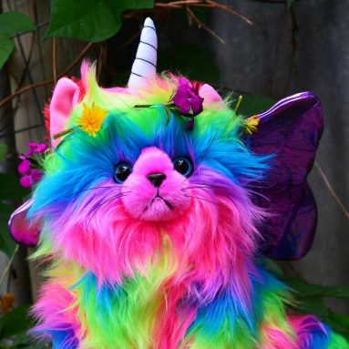 KITTEN Rainbow Stuffed Animal Plush Toy