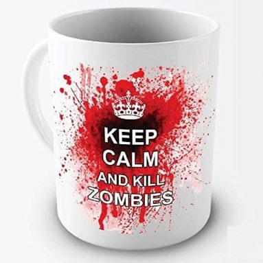 Keep Calm And Kill Zombies Coffee Mugs