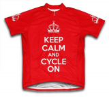 Keep Calm and Cycle On Short Sleeve Cycling Jersey for Women