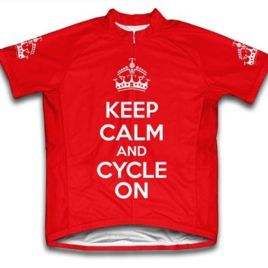 Keep Calm and Cycle On Short Sleeve Cycling Jersey for Women