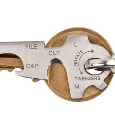 Keytool Multifunction Stainless Steel Key Ring Tool Accessory