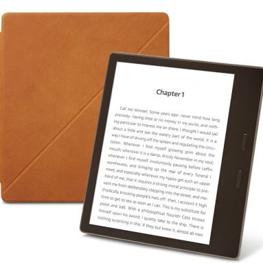 Kindle Oasis Premium Leather Standing Cover, Saddle Tan – 9th generation