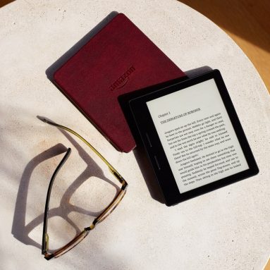 Kindle Oasis with Leather Charging Cover