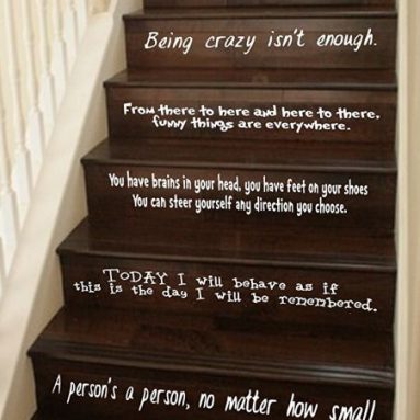 LARGE Assorted Sayings Vinyl Stairs or Wall Decal