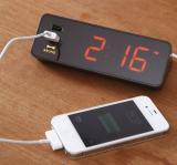 LED Alarm Clock with USB Outlet