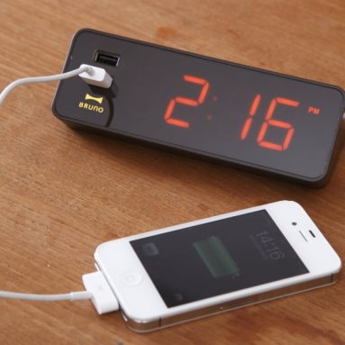 LED Alarm Clock with USB Outlet