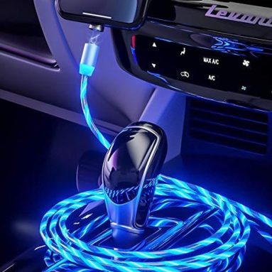 LED Flowing USB Charger Cable Light Shining Charger Light Up Charging