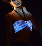 LED Light up Dance Costumes Glow In The Dark Crop Tops
